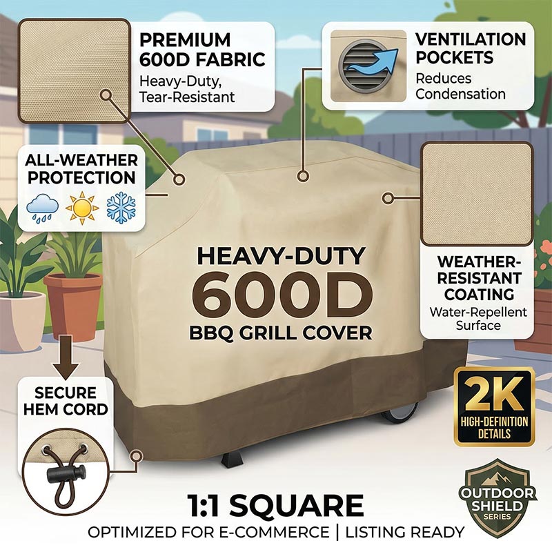 600D Outdoor BBQ Grill Cover C - Spark Plug ulasan dan harga