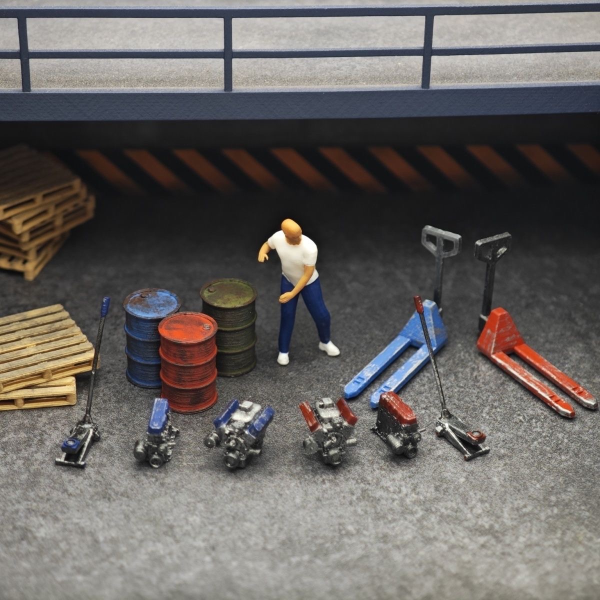 1:64 Car Model Repair Shop Sce - Car Jack ulasan dan harga
