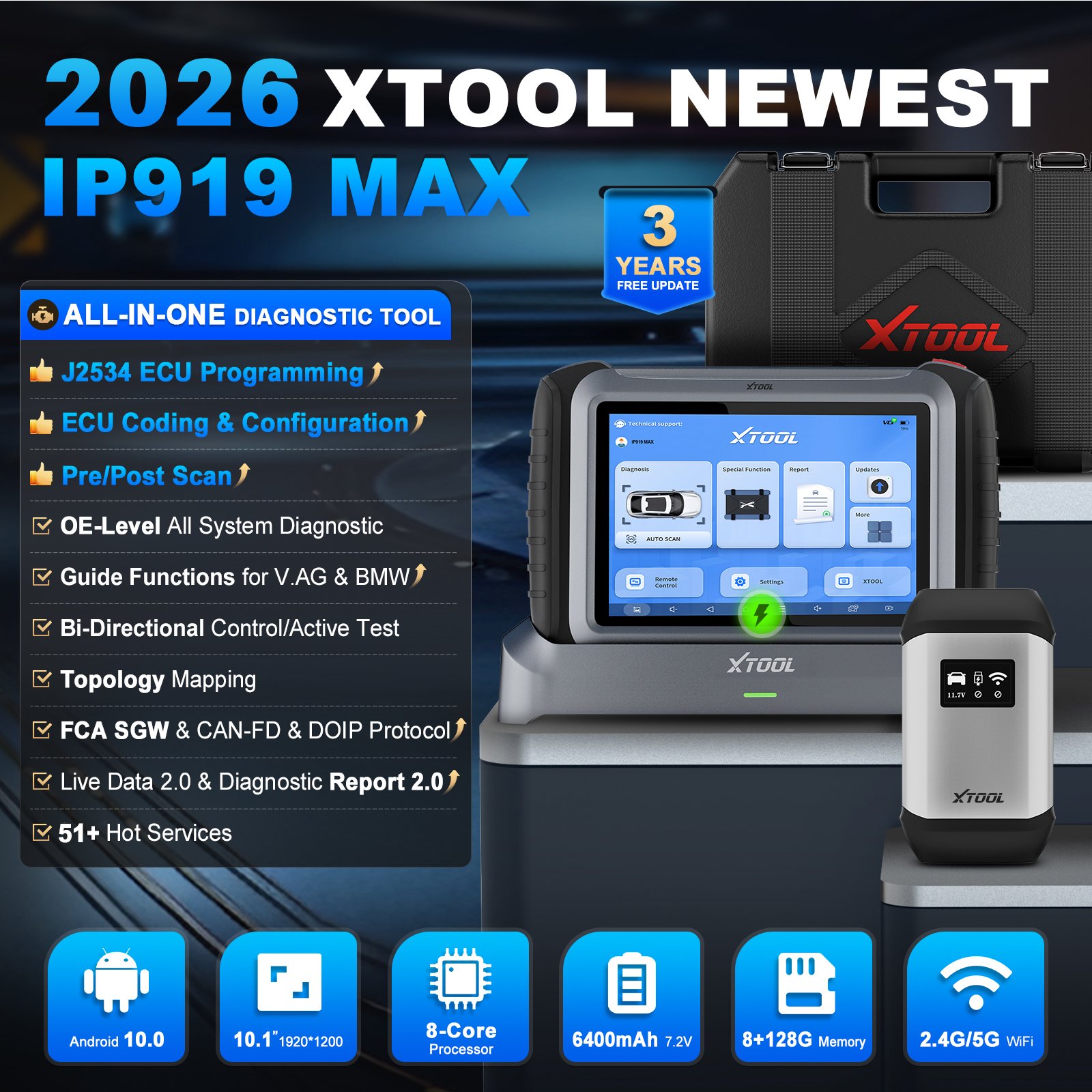 EU Warehouse XTOOL IP919MAX J2 - Car Diagnostic Tool ulasan dan harga